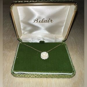 Vintage Belair White Rose Necklace